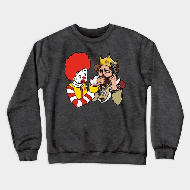 Fast Food Gangsters Crewneck Sweatshirt by Pegazusur